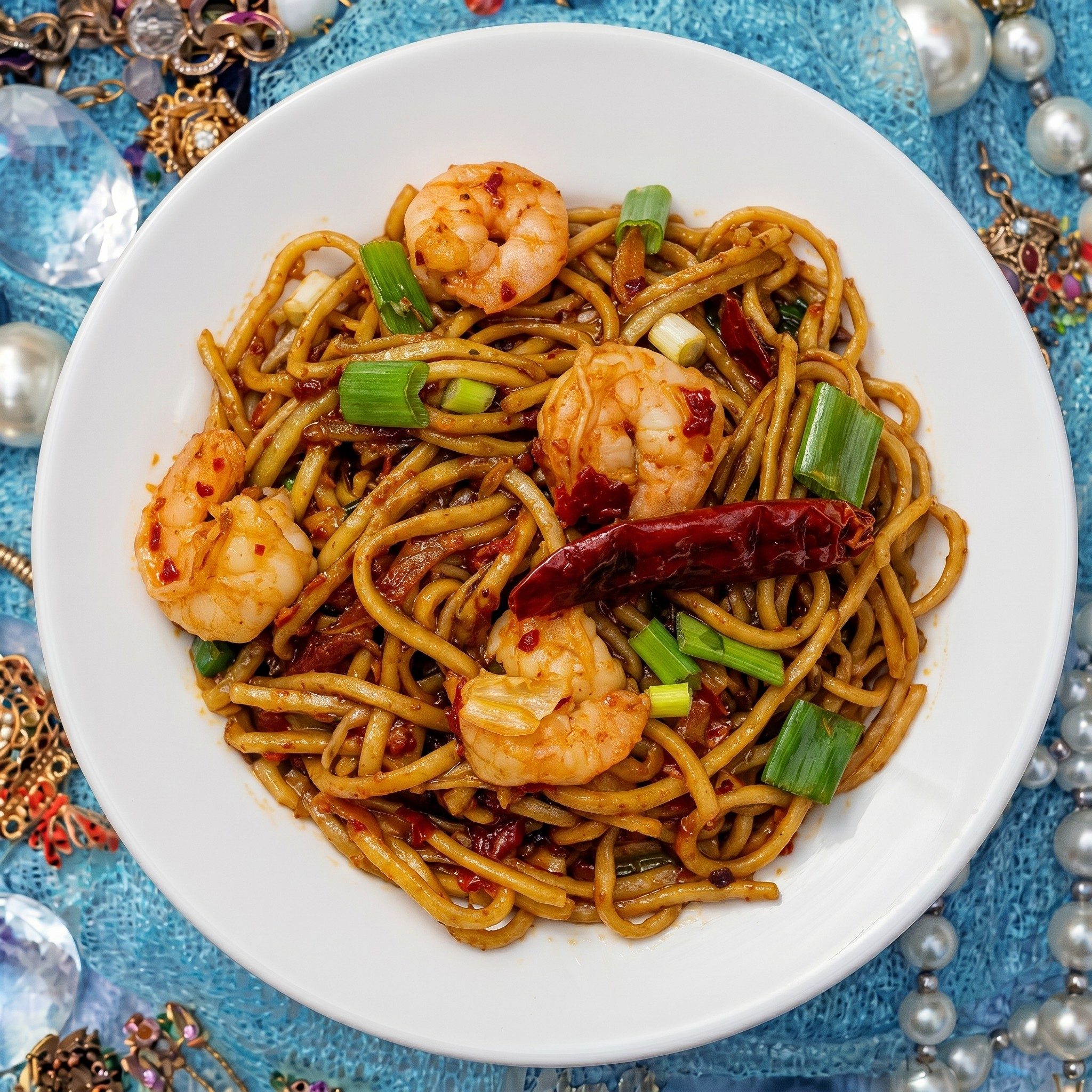 Shrimp Hakka Noodles.